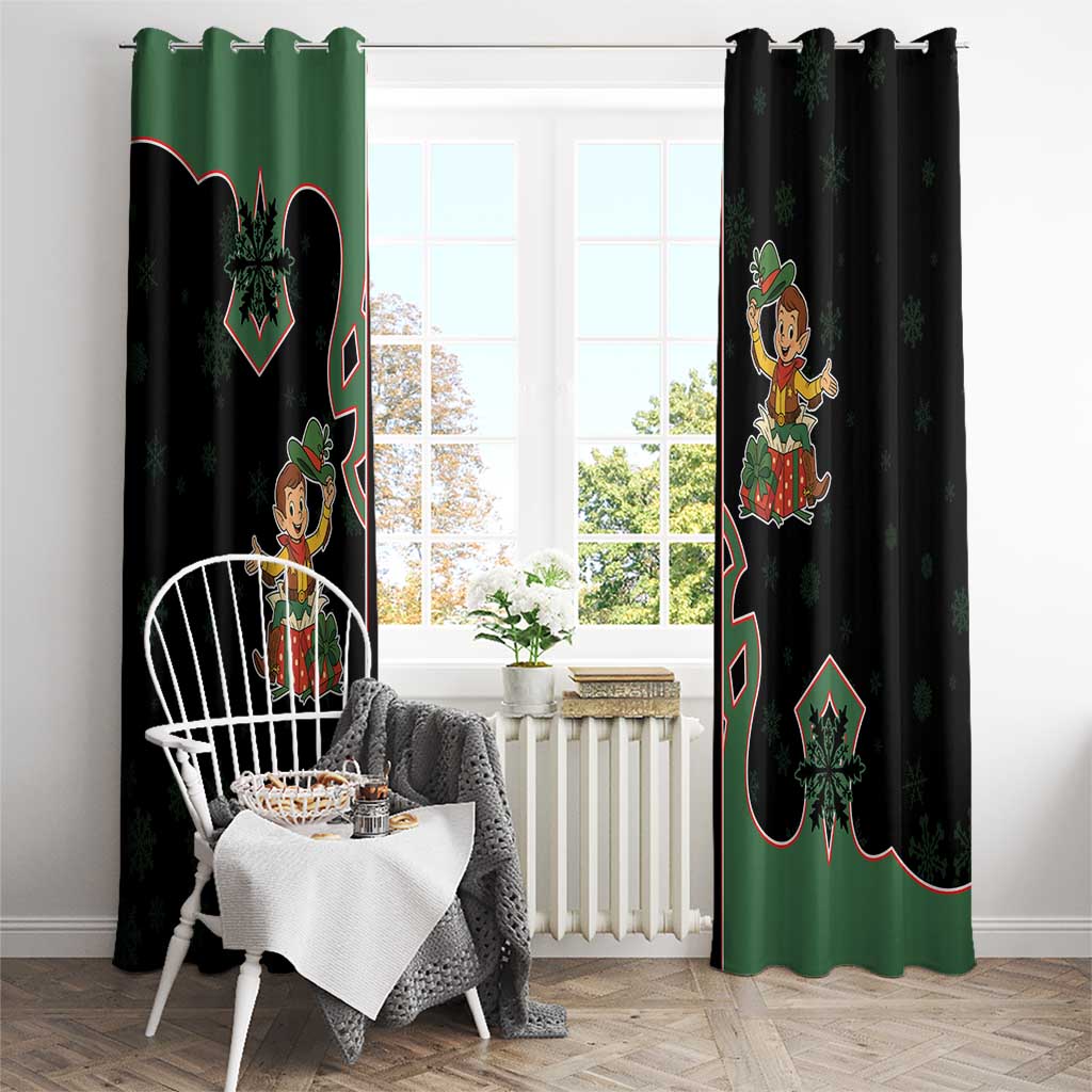 Western Yoke Window Curtain Elves Cowboy Style - Wonder Print Shop