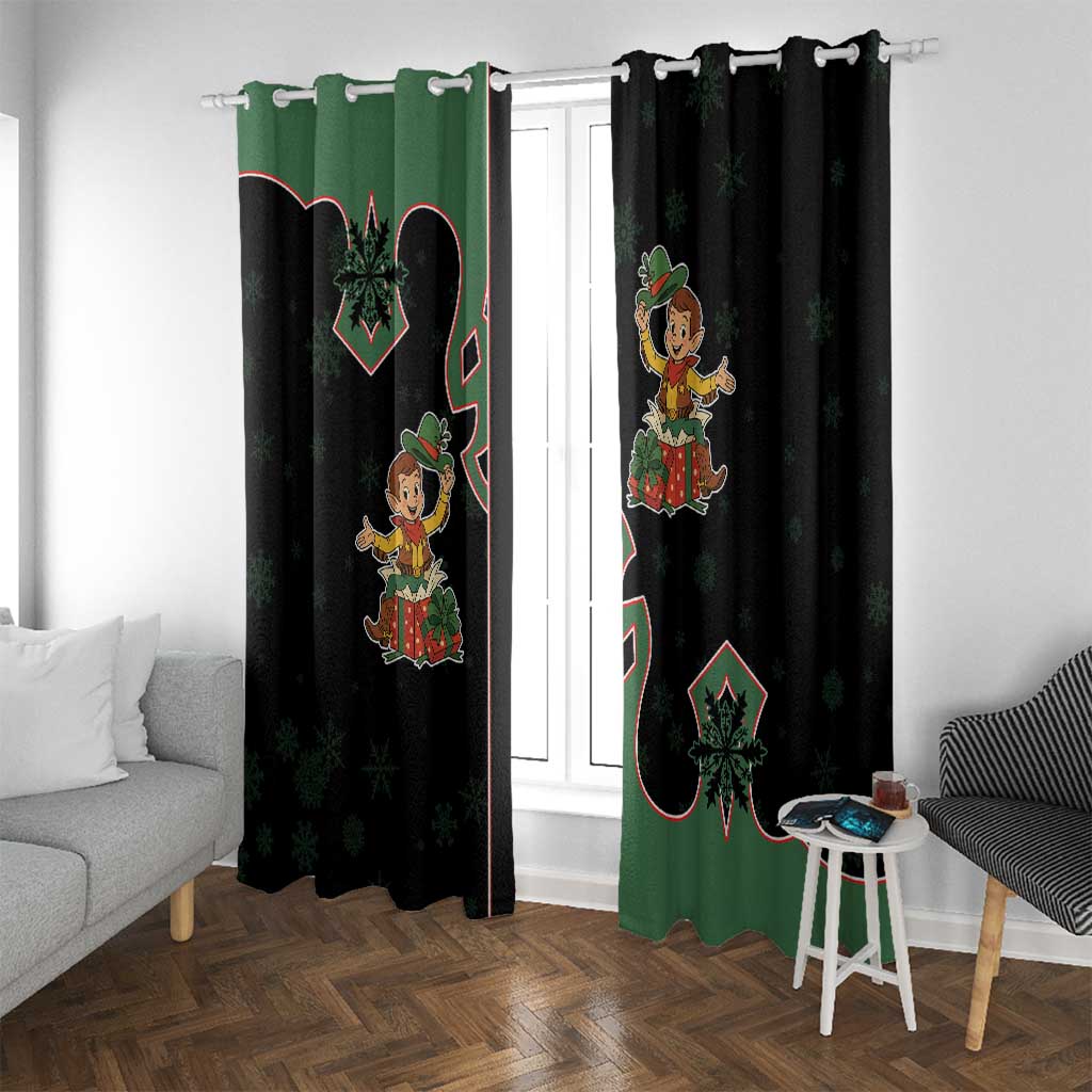 Western Yoke Window Curtain Elves Cowboy Style - Wonder Print Shop