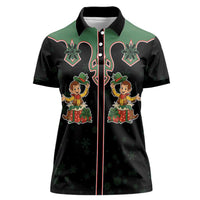 Western Yoke Women Polo Shirt Elves Cowboy Style - Wonder Print Shop