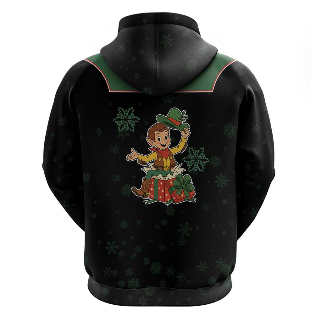Western Yoke Zip Hoodie Elves Cowboy Style - Wonder Print Shop