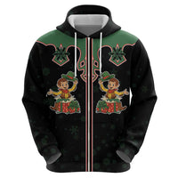 Western Yoke Zip Hoodie Elves Cowboy Style - Wonder Print Shop
