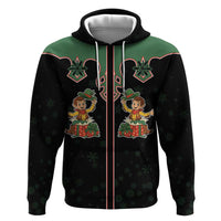 Western Yoke Zip Hoodie Elves Cowboy Style - Wonder Print Shop