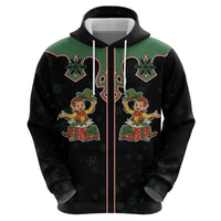 Western Yoke Zip Hoodie Elves Cowboy Style - Wonder Print Shop