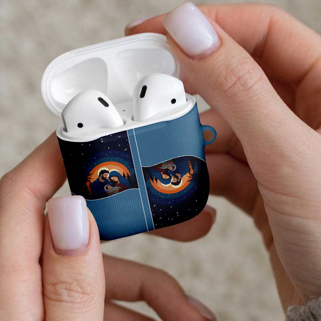 Western Yoke AirPods Case Holy Family Christmas Cowboy Style - Wonder Print Shop