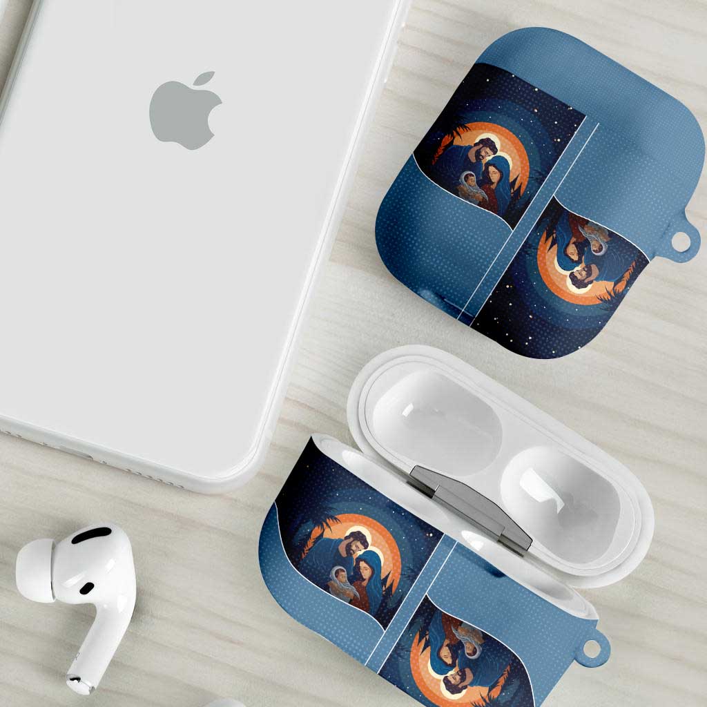 Western Yoke AirPods Case Holy Family Christmas Cowboy Style - Wonder Print Shop
