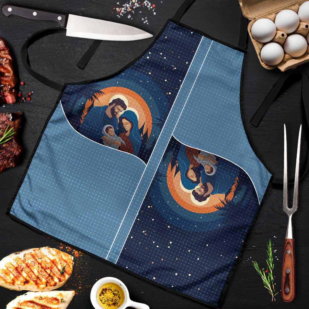 Western Yoke Apron Holy Family Christmas Cowboy Style - Wonder Print Shop