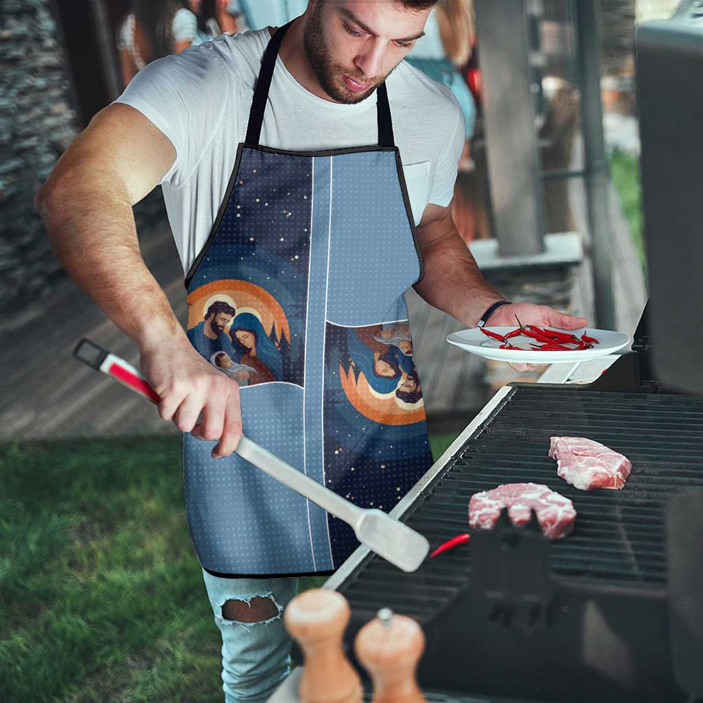 Western Yoke Apron Holy Family Christmas Cowboy Style - Wonder Print Shop