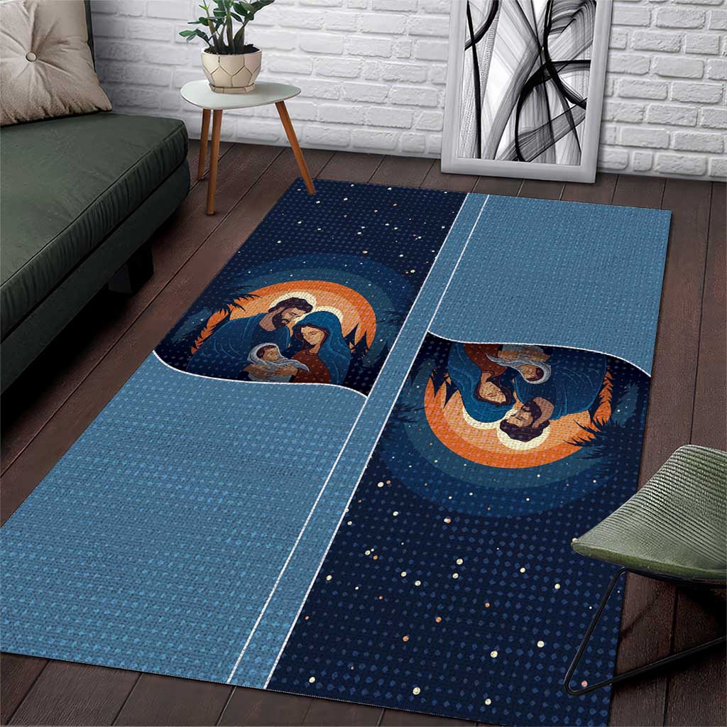 Western Yoke Area Rug Holy Family Christmas Cowboy Style - Wonder Print Shop