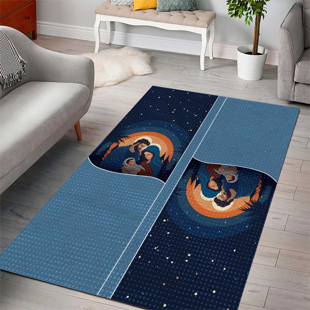 Western Yoke Area Rug Holy Family Christmas Cowboy Style - Wonder Print Shop