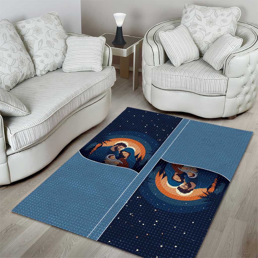 Western Yoke Area Rug Holy Family Christmas Cowboy Style - Wonder Print Shop