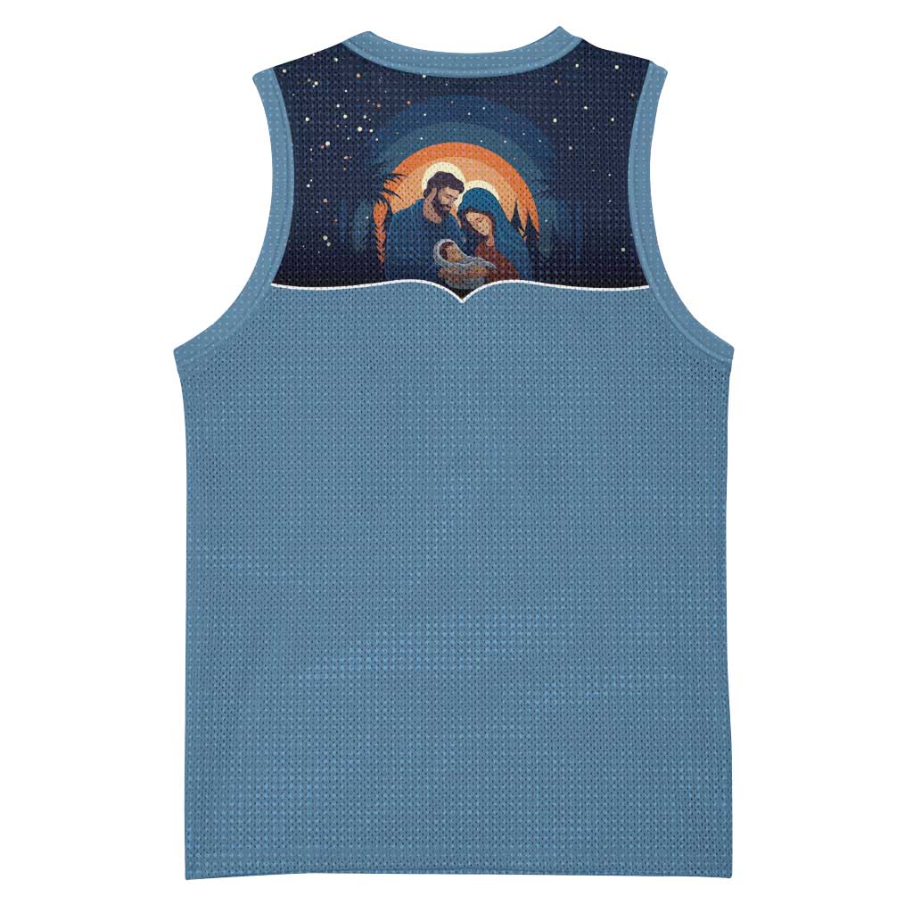 Western Yoke Basketball Jersey Holy Family Christmas Cowboy Style - Wonder Print Shop