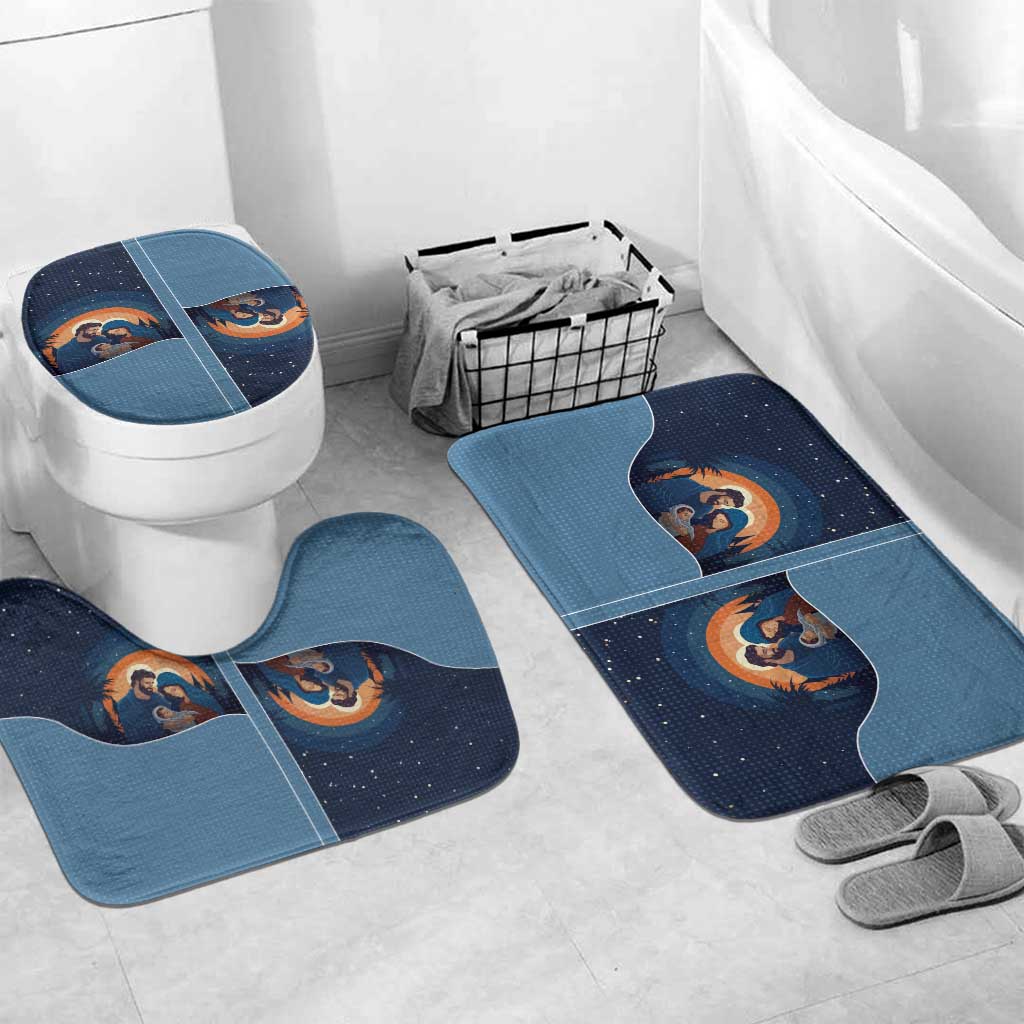 Western Yoke Bathroom Set Holy Family Christmas Cowboy Style - Wonder Print Shop