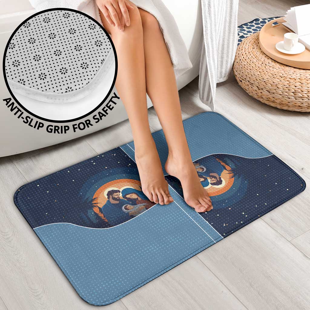 Western Yoke Bathroom Set Holy Family Christmas Cowboy Style - Wonder Print Shop