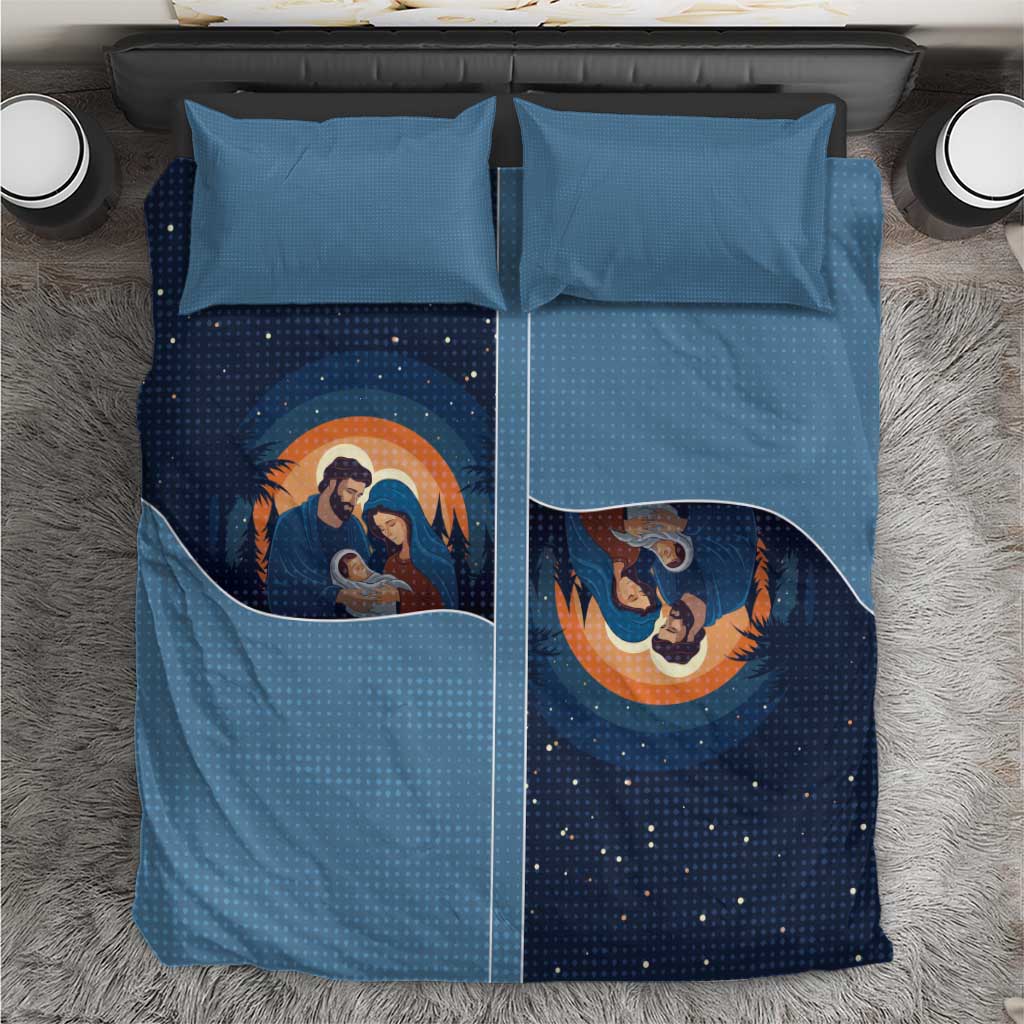 Western Yoke Bedding Set Holy Family Christmas Cowboy Style - Wonder Print Shop