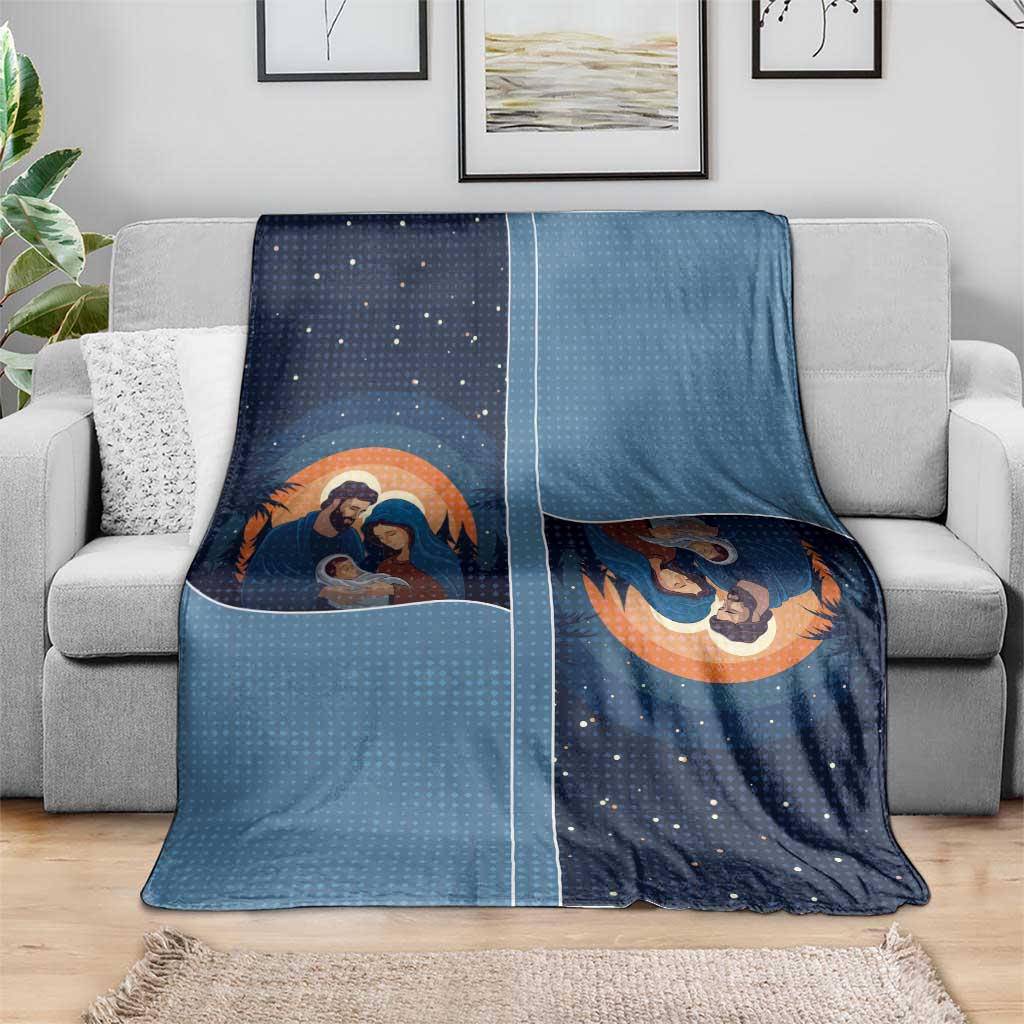 Western Yoke Blanket Holy Family Christmas Cowboy Style - Wonder Print Shop