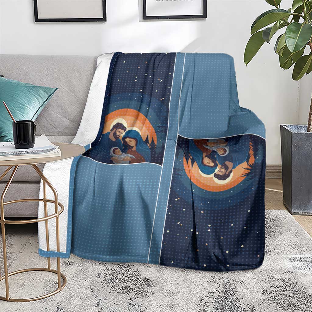 Western Yoke Blanket Holy Family Christmas Cowboy Style - Wonder Print Shop