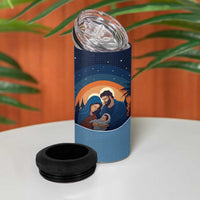 Western Yoke 4 in 1 Can Cooler Tumbler Holy Family Christmas Cowboy Style - Wonder Print Shop