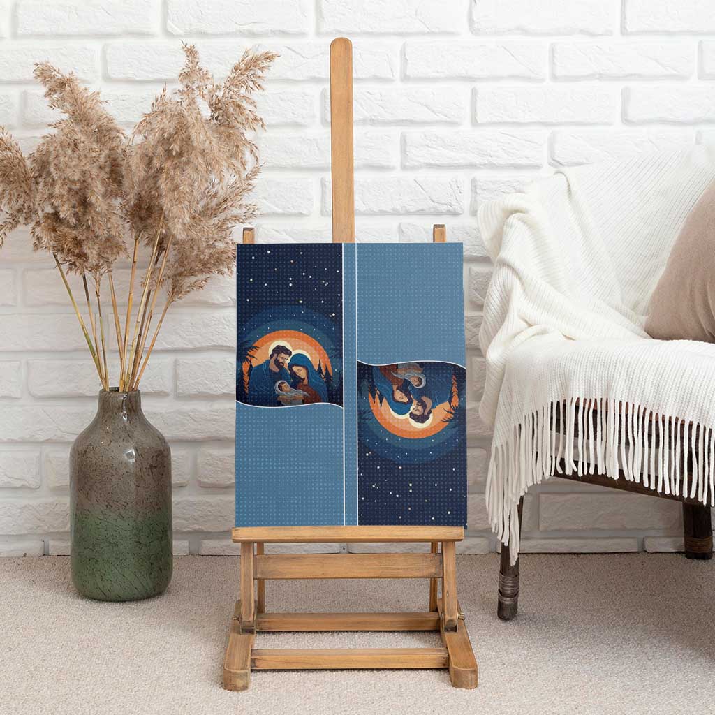Western Yoke Canvas Wall Art Holy Family Christmas Cowboy Style - Wonder Print Shop