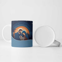 Western Yoke Ceramic Mug Holy Family Christmas Cowboy Style - Wonder Print Shop