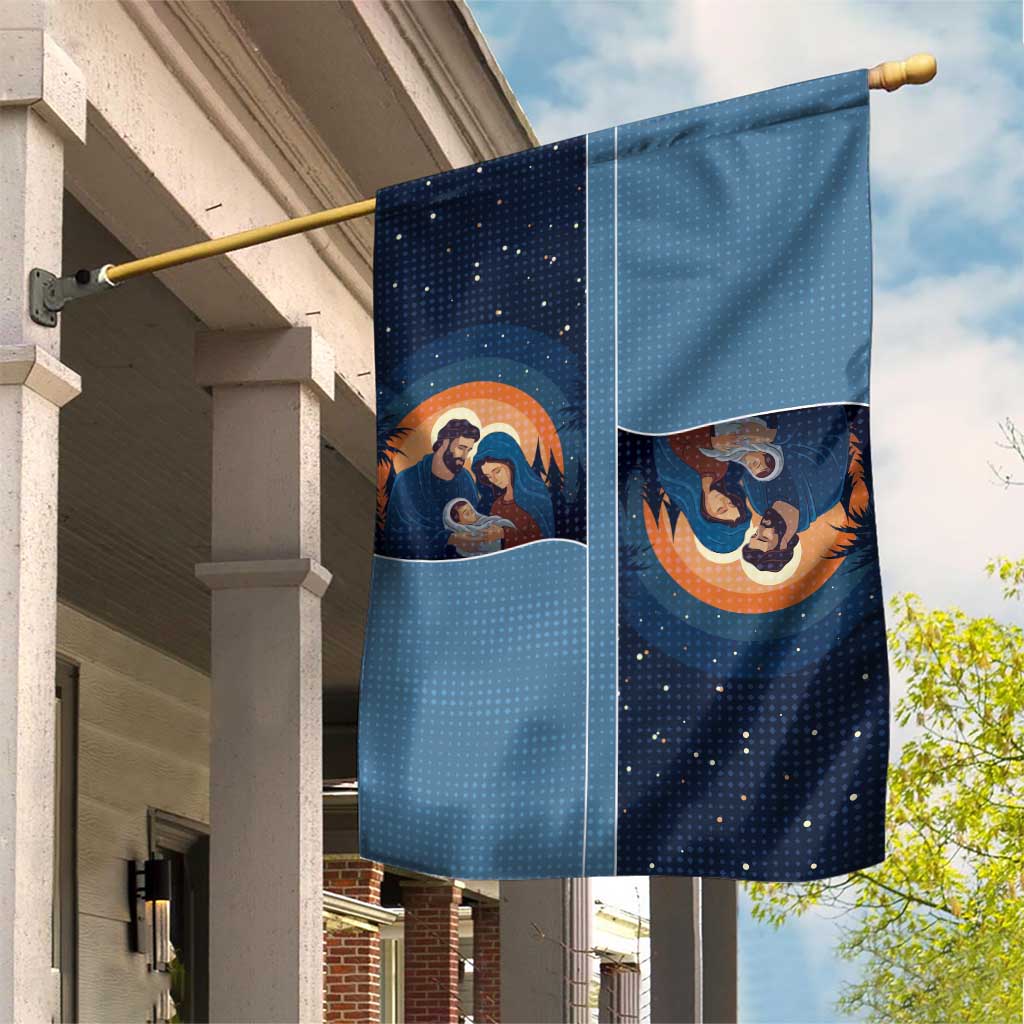 Western Yoke Garden Flag Holy Family Christmas Cowboy Style - Wonder Print Shop