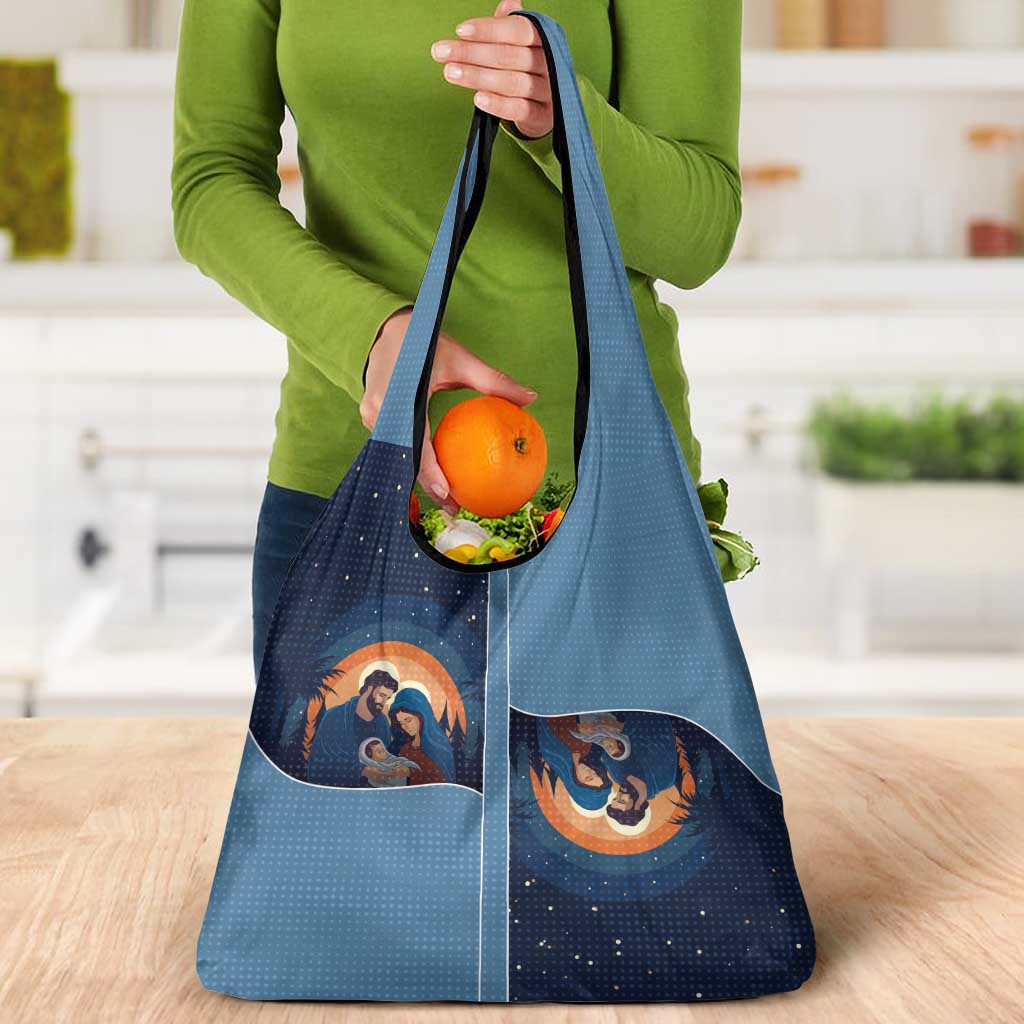 Western Yoke Grocery Bag Holy Family Christmas Cowboy Style - Wonder Print Shop