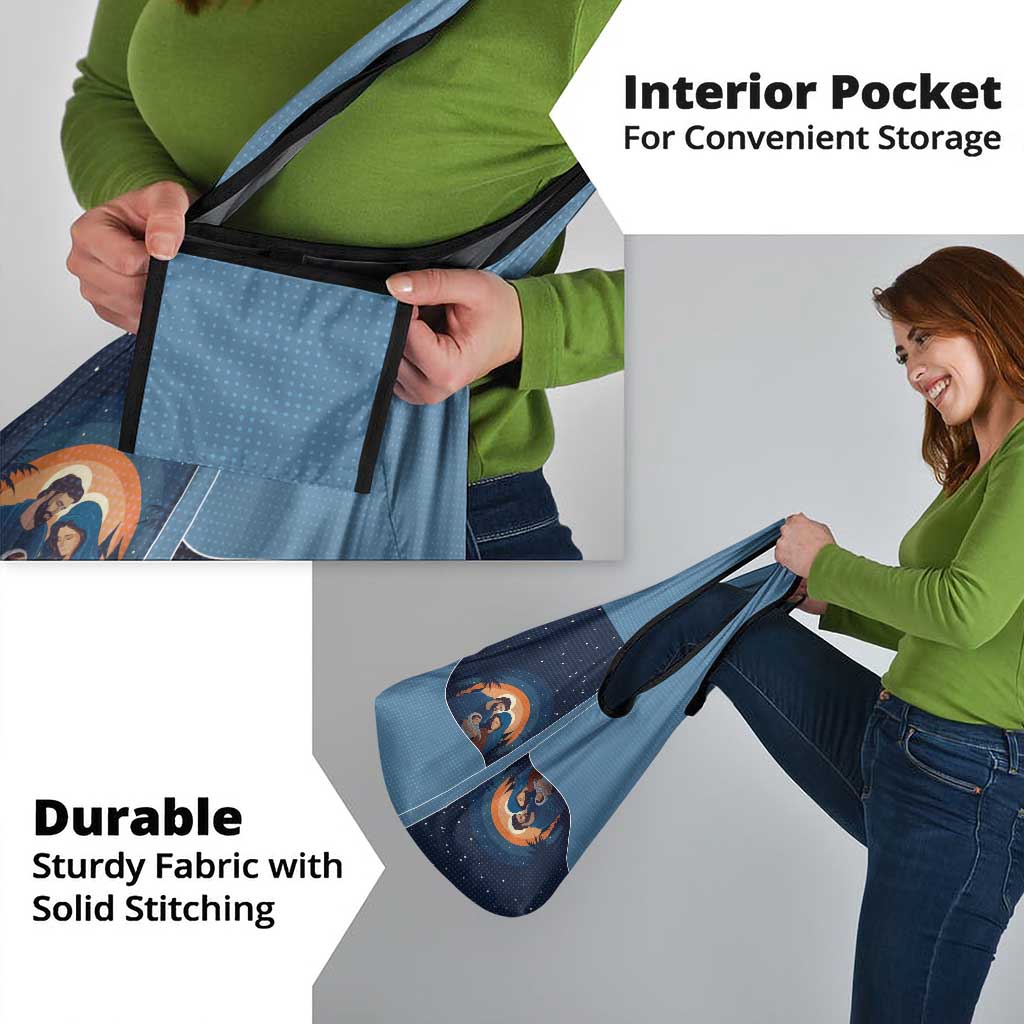 Western Yoke Grocery Bag Holy Family Christmas Cowboy Style - Wonder Print Shop