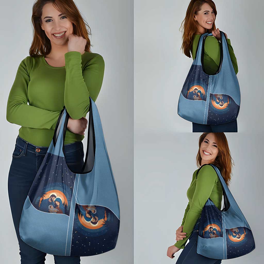 Western Yoke Grocery Bag Holy Family Christmas Cowboy Style - Wonder Print Shop