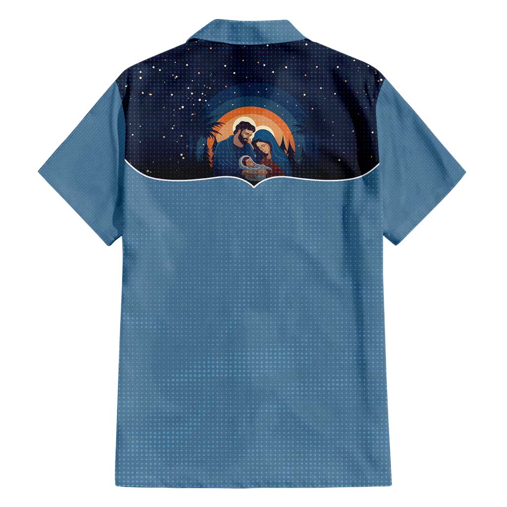 Western Yoke Hawaiian Shirt Holy Family Christmas Cowboy Style - Wonder Print Shop