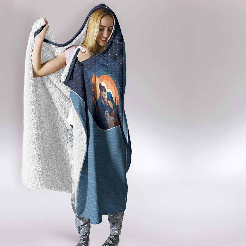 Western Yoke Hooded Blanket Holy Family Christmas Cowboy Style - Wonder Print Shop