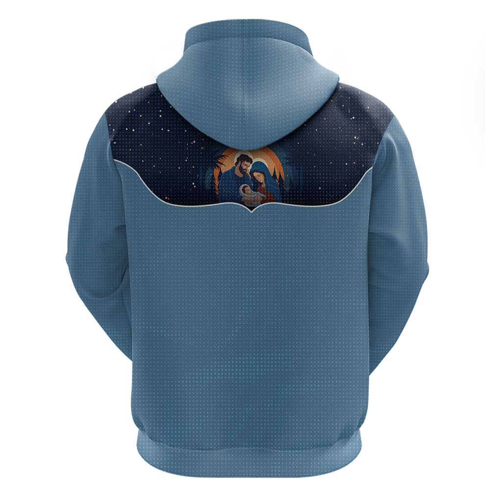 Western Yoke Hoodie Holy Family Christmas Cowboy Style - Wonder Print Shop