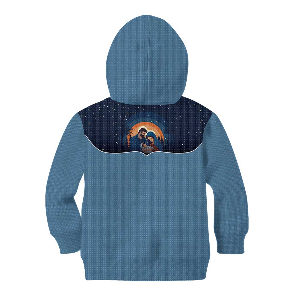 Western Yoke Kid Hoodie Holy Family Christmas Cowboy Style - Wonder Print Shop