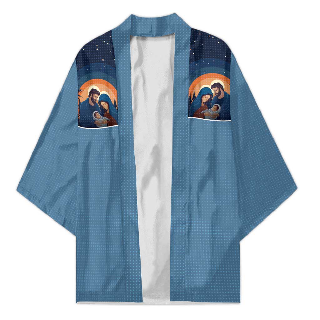 Western Yoke Kimono Holy Family Christmas Cowboy Style - Wonder Print Shop