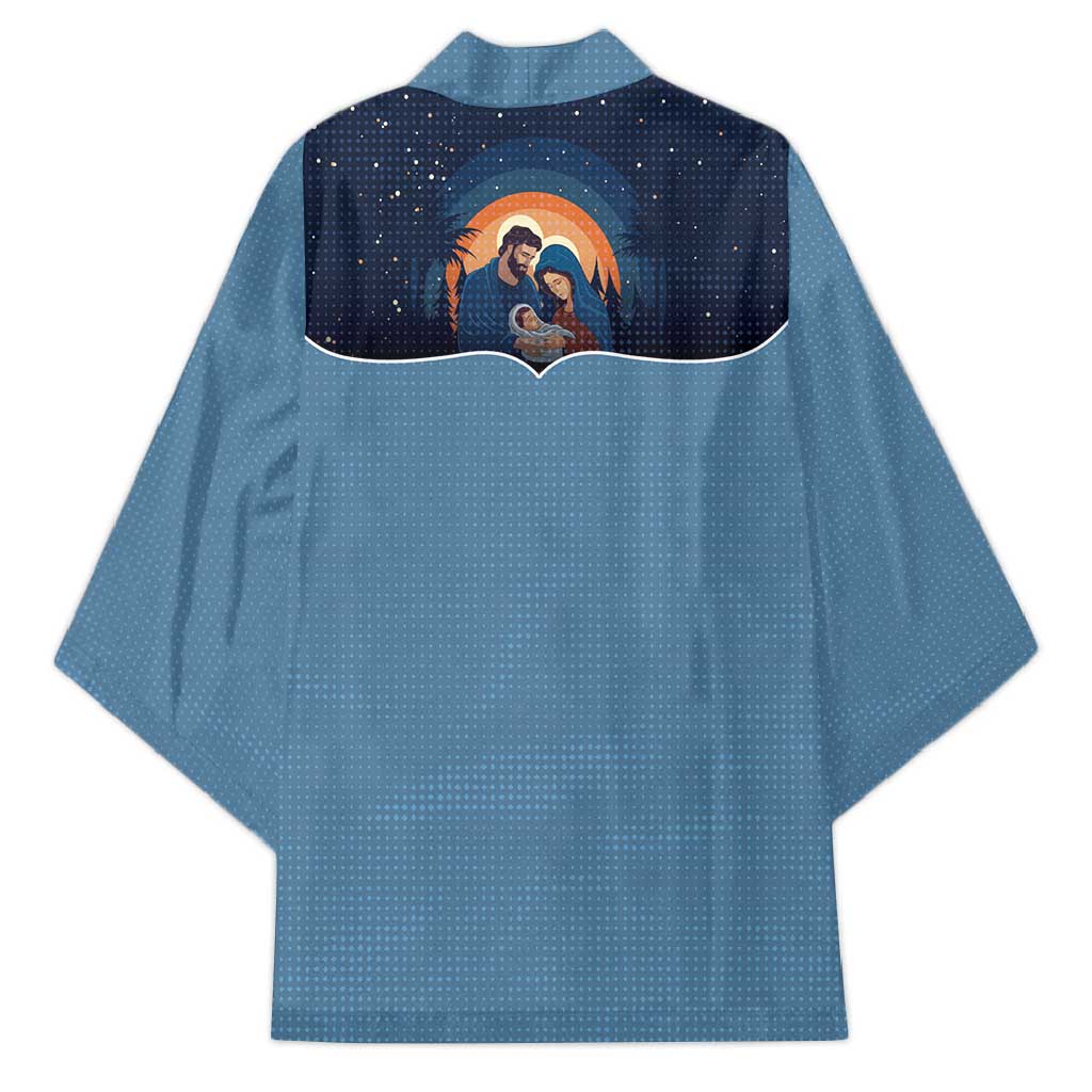 Western Yoke Kimono Holy Family Christmas Cowboy Style - Wonder Print Shop