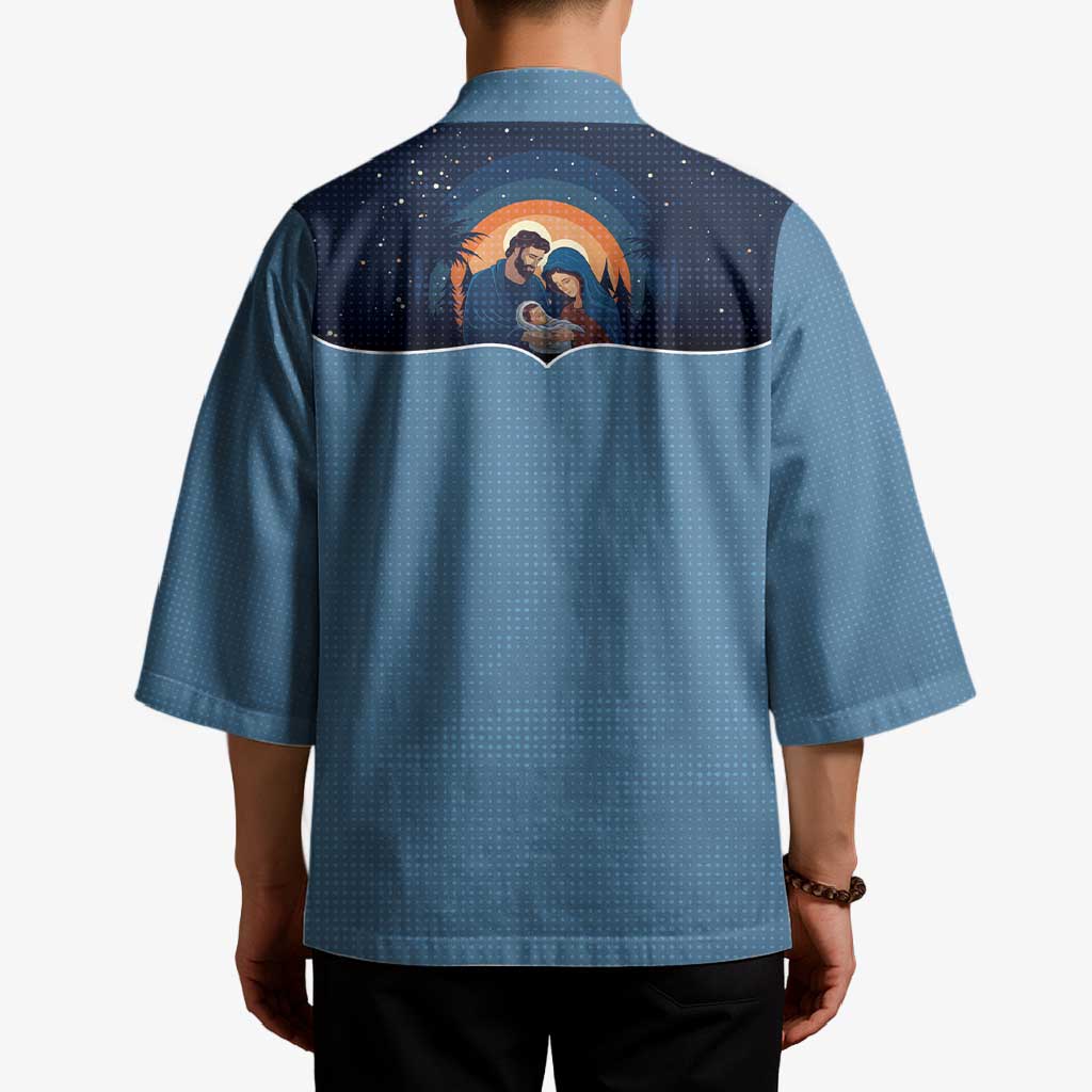Western Yoke Kimono Holy Family Christmas Cowboy Style - Wonder Print Shop