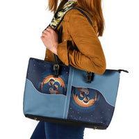 Western Yoke Leather Tote Bag Holy Family Christmas Cowboy Style - Wonder Print Shop
