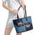 Western Yoke Leather Tote Bag Holy Family Christmas Cowboy Style - Wonder Print Shop