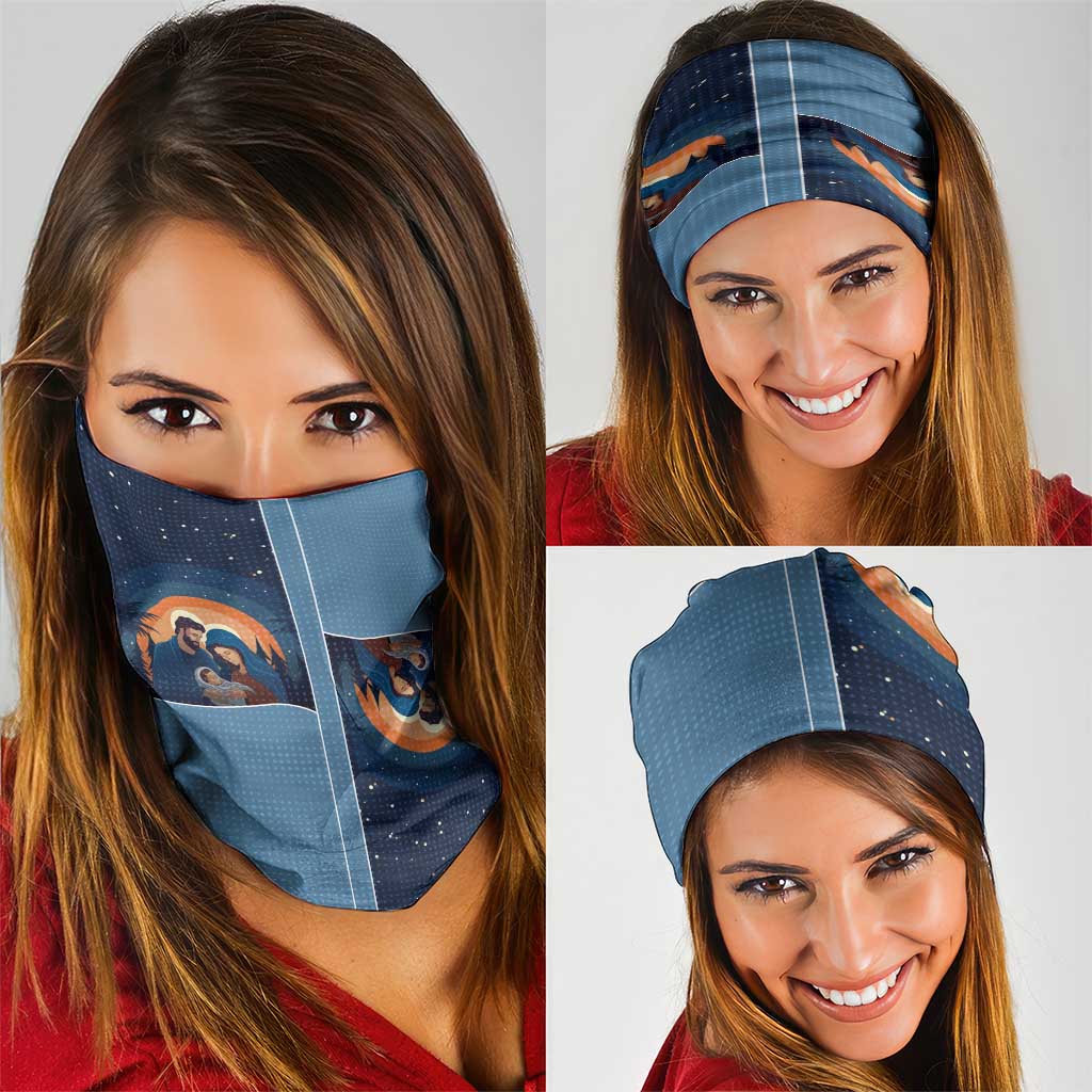 Western Yoke Neck Gaiter Holy Family Christmas Cowboy Style - Wonder Print Shop