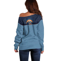 Western Yoke Off Shoulder Sweater Holy Family Christmas Cowboy Style - Wonder Print Shop