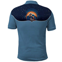 Western Yoke Polo Shirt Holy Family Christmas Cowboy Style - Wonder Print Shop