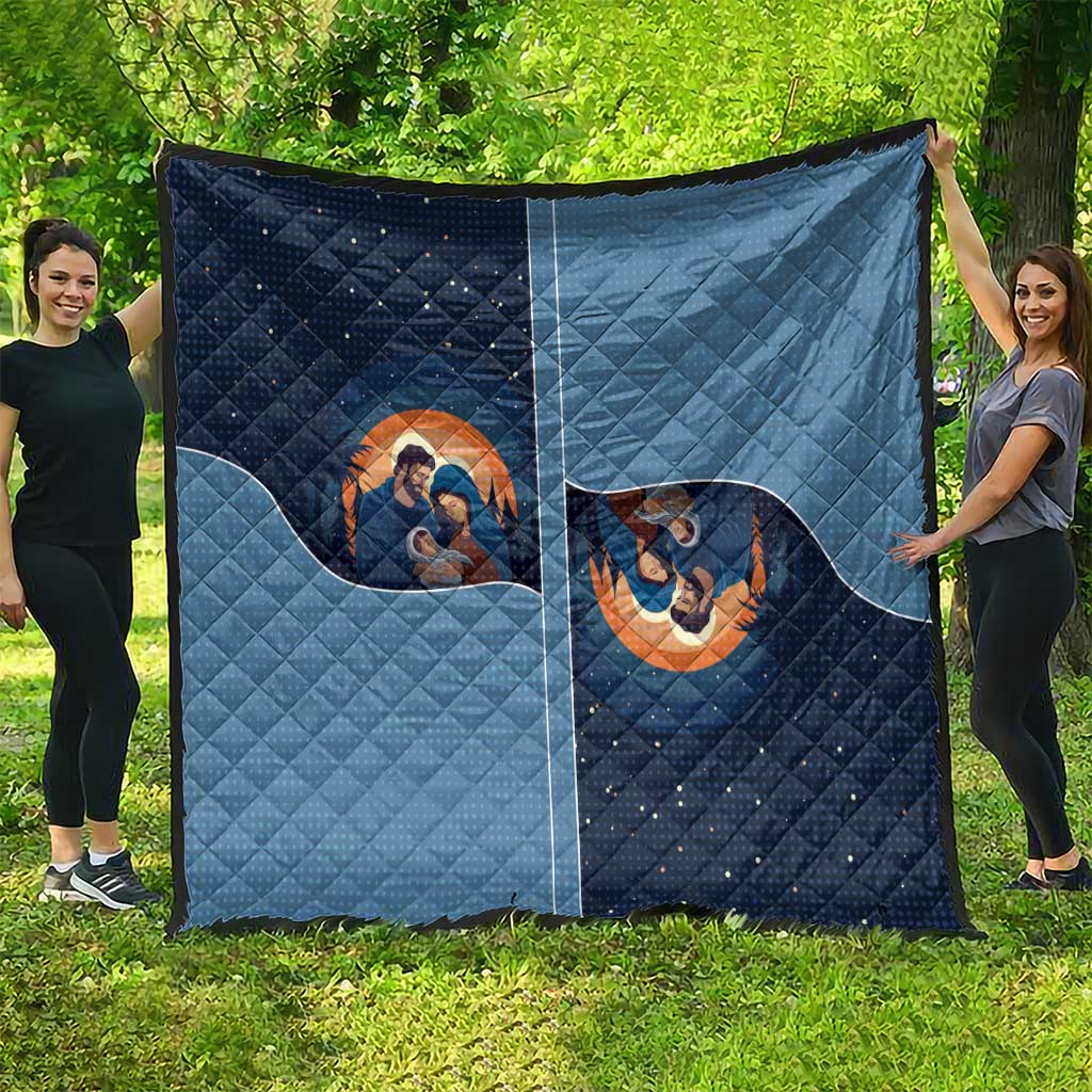 Western Yoke Quilt Holy Family Christmas Cowboy Style - Wonder Print Shop