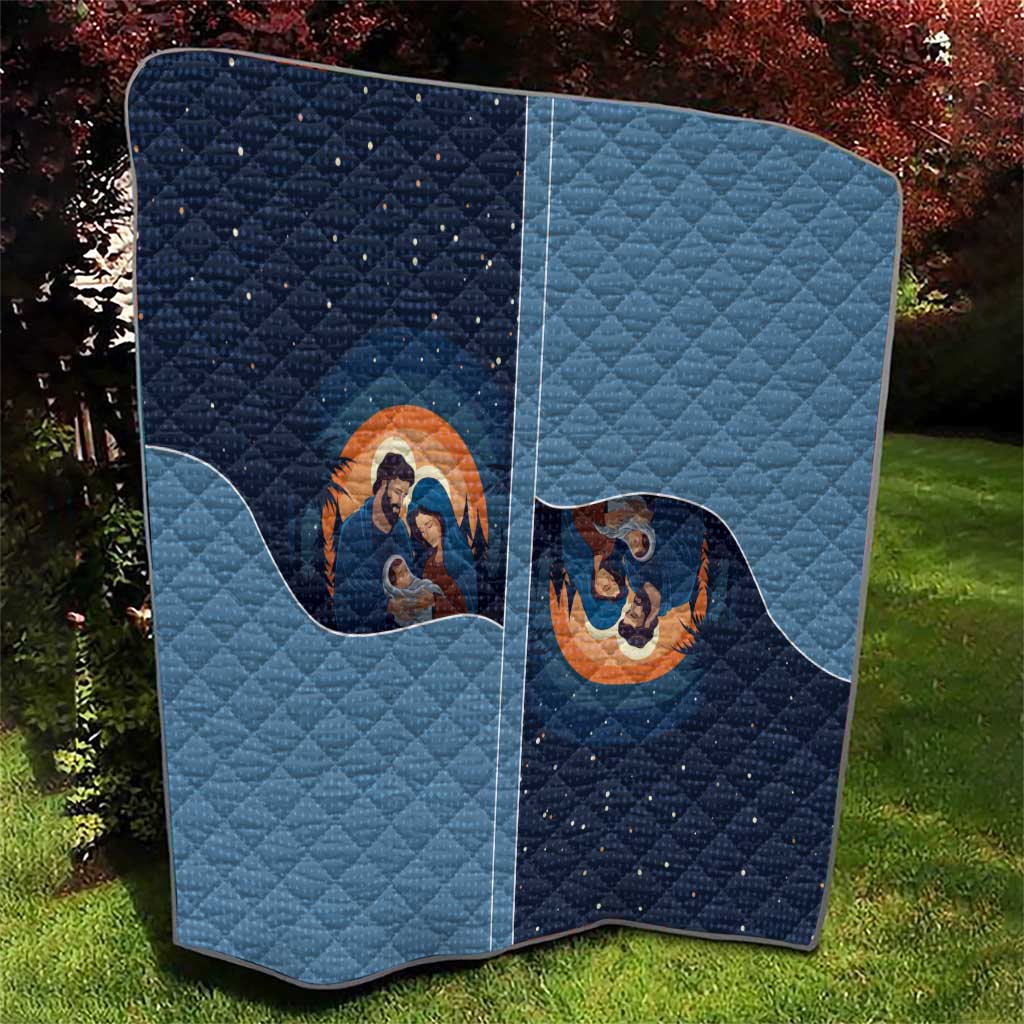 Western Yoke Quilt Holy Family Christmas Cowboy Style - Wonder Print Shop