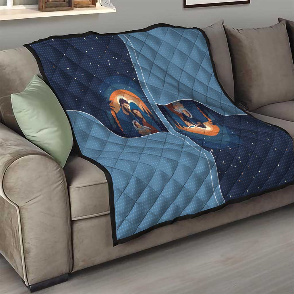 Western Yoke Quilt Holy Family Christmas Cowboy Style - Wonder Print Shop