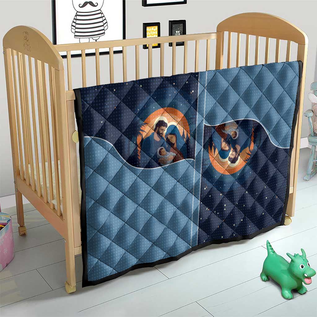 Western Yoke Quilt Holy Family Christmas Cowboy Style - Wonder Print Shop