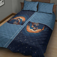 Western Yoke Quilt Bed Set Holy Family Christmas Cowboy Style - Wonder Print Shop