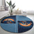 Western Yoke Round Carpet Holy Family Christmas Cowboy Style - Wonder Print Shop