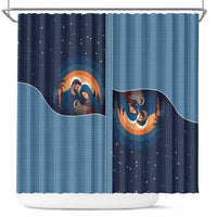 Western Yoke Shower Curtain Holy Family Christmas Cowboy Style - Wonder Print Shop
