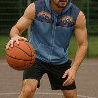 Western Yoke Sleeveless Hoodie Holy Family Christmas Cowboy Style - Wonder Print Shop