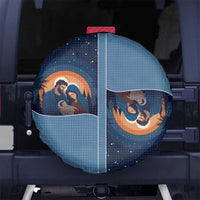 Western Yoke Spare Tire Cover Holy Family Christmas Cowboy Style - Wonder Print Shop