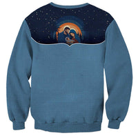 Western Yoke Sweatshirt Holy Family Christmas Cowboy Style - Wonder Print Shop