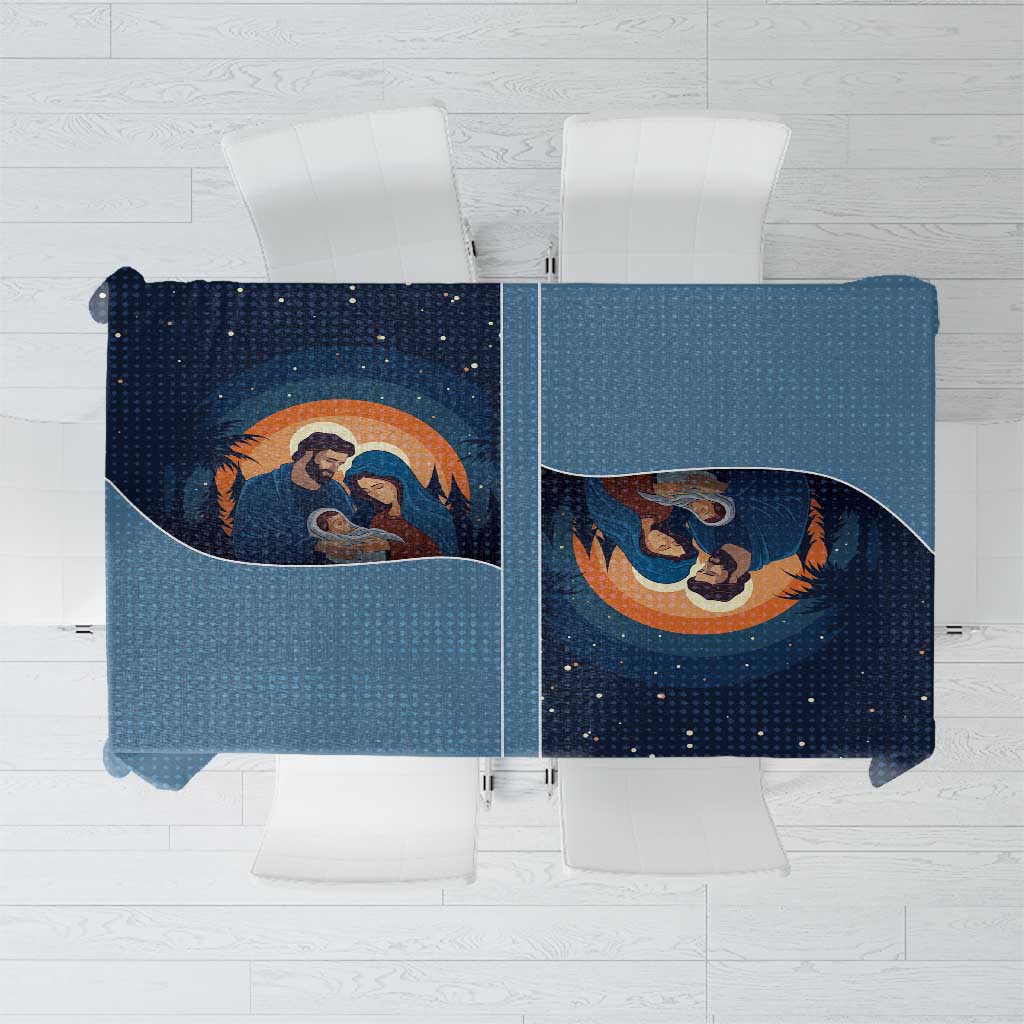 Western Yoke Tablecloth Holy Family Christmas Cowboy Style - Wonder Print Shop